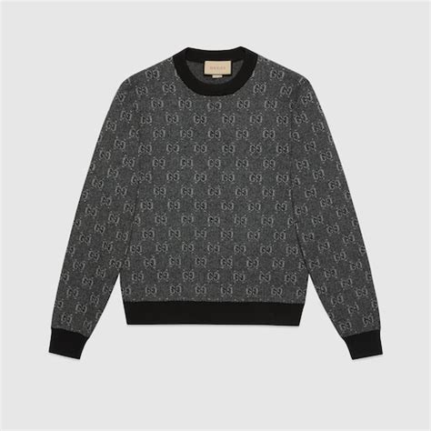 kai x gucci gg jacquard jumper|GG wool jacquard jumper in grey .